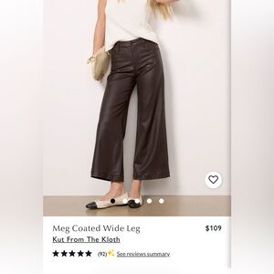 Kut from the Kloth Dark Brown Wide Leg Pants